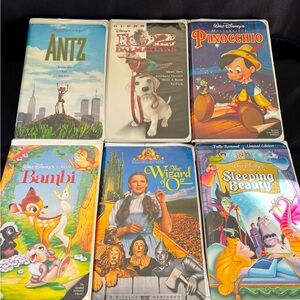 Vintage VHS tapes 6 total